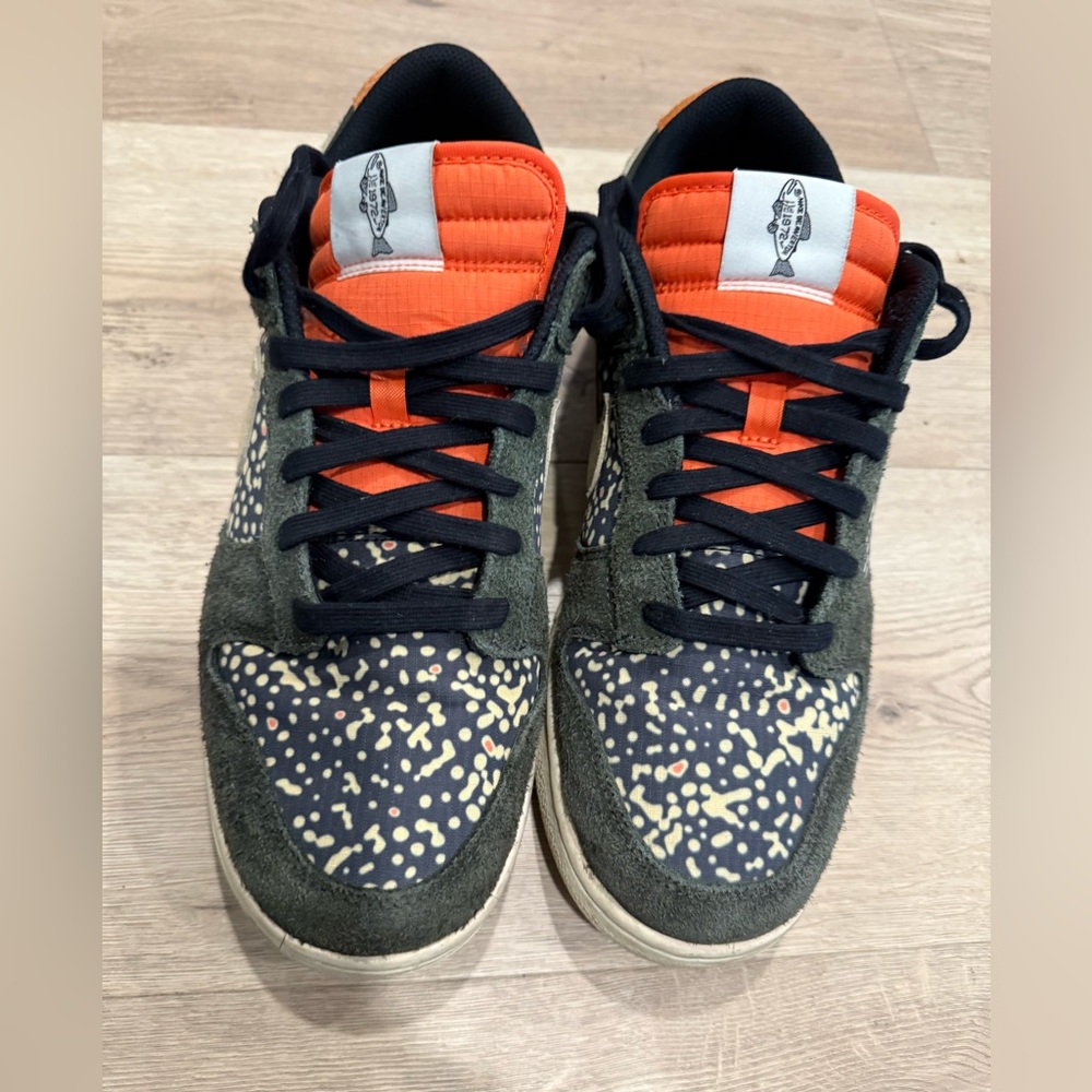 Nike Sneakers with Orange and Black Pattern